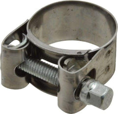 Mikalor - 1-1/8" Hose, 0.71" Wide x 0.04" Thick, T-Bolt Hose Clamp - 1.06 to 1.14" Diam, Stainless Steel Band, Housing & Zinc Plated Screw - Caliber Tooling