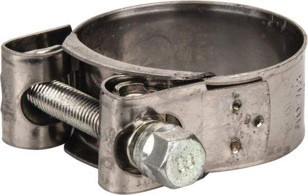 Mikalor - 1-5/8" Hose, 0.78" Wide x 0.04" Thick, T-Bolt Hose Clamp - 1.58 to 1.69" Diam, Stainless Steel Band, Housing & Zinc Plated Screw - Caliber Tooling