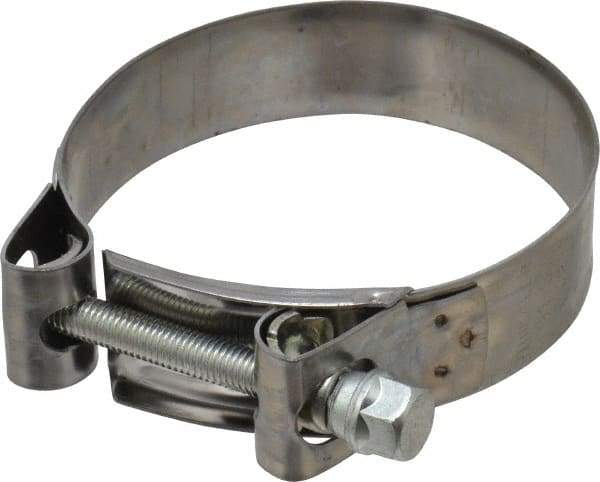 Mikalor - 3-3/4" Hose, 0.98" Wide x 0.04" Thick, T-Bolt Hose Clamp - 3.58 to 3.82" Diam, Stainless Steel Band, Housing & Zinc Plated Screw - Caliber Tooling