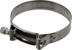 Mikalor - 5" Hose, 0.98" Wide x 0.04" Thick, T-Bolt Hose Clamp - 4.76 to 5.11" Diam, Stainless Steel Band, Housing & Zinc Plated Screw - Caliber Tooling