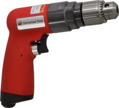 Universal Tool - 1/4" Keyed Chuck - Pistol Grip Handle, 6,000 RPM, 4.6 CFM, 0.9 hp, 90 psi - Caliber Tooling