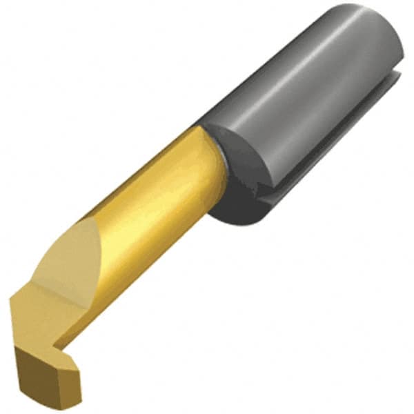 Iscar - 15mm Cutting Depth, 16 to 24 TPI, 6mm Diam, Internal Thread, Solid Carbide, Single Point Threading Tool - TiCN/TiN Finish, 30mm OAL, 6mm Shank Diam, 2.3mm Projection from Center, 55° Profile Angle - Exact Industrial Supply