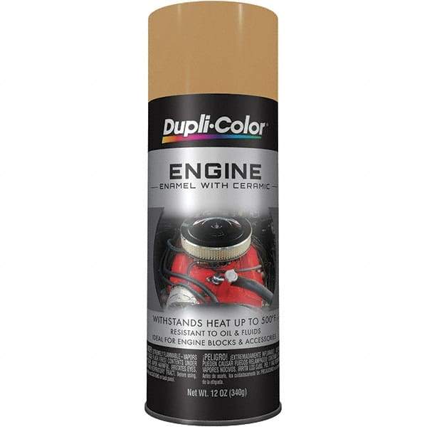 Dupli-Color - 12 oz Cummins Beige Automotive Heat Resistant Paint - Gloss Finish, 500°F Max Temp, Comes in Aerosol Can - Caliber Tooling