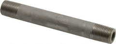 Merit Brass - Schedule 80, 1/8" Pipe x 3" Long, Grade 304/304L Stainless Steel Pipe Nipple - Seamless & Threaded - Caliber Tooling