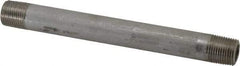 Merit Brass - Schedule 80, 3/8" Pipe x 6" Long, Grade 304/304L Stainless Steel Pipe Nipple - Seamless & Threaded - Caliber Tooling