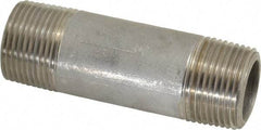 Merit Brass - Schedule 80, 3/4" Pipe x 3" Long, Grade 304/304L Stainless Steel Pipe Nipple - Seamless & Threaded - Caliber Tooling