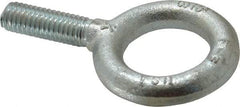 Gibraltar - 1,200 Lb Capacity, Steel, 3/8-16 Thread, Fixed Lifting Eye Bolt - Fully Threaded, 1-1/4" Shank, 1-1/4" Thread Length, No Shoulder - Caliber Tooling