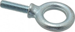 Gibraltar - 1,200 Lb Capacity, Steel, 3/8-16 Thread, Fixed Lifting Eye Bolt - Fully Threaded, 1-1/4" Shank, 1-1/4" Thread Length, Shoulder - Caliber Tooling