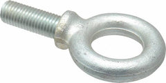 Gibraltar - 4,800 Lb Capacity, Steel, 3/4-10 Thread, Fixed Lifting Eye Bolt - Fully Threaded, 2" Shank, 2" Thread Length, Shoulder - Caliber Tooling