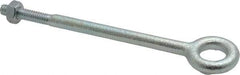 Gibraltar - 500 Lb Capacity, Steel, 1/4-20 Thread, Fixed Lifting Eye Bolt - Partially Threaded, 4" Shank, 1" Thread Length, No Shoulder - Caliber Tooling