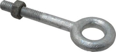 Gibraltar - 800 Lb Capacity, Steel, 5/16-18 Thread, Fixed Lifting Eye Bolt - Partially Threaded, 2-1/4" Shank, 1-1/4" Thread Length, No Shoulder - Caliber Tooling