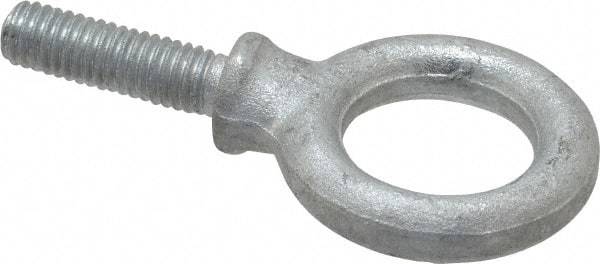 Gibraltar - 1,300 Lb Capacity, Steel, 3/8-16 Thread, Fixed Lifting Eye Bolt - Fully Threaded, 1-1/4" Shank, 1-1/4" Thread Length, Shoulder - Caliber Tooling