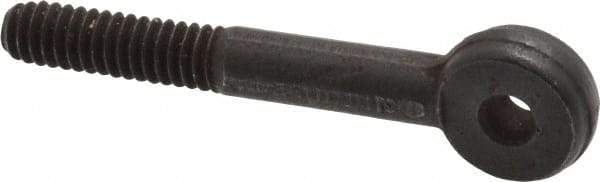 Gibraltar - 1/4-20, External Male Thread, Steel, Eye Hole Head, Rod End - Black Oxide Finish, 1/4" Shank Diam, 2" Hole Center to End, Grade 1030, 3/4" Thread Length - Caliber Tooling