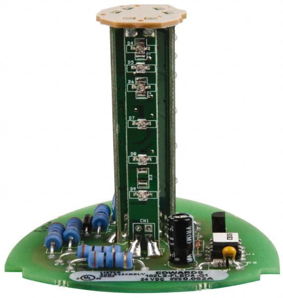 Edwards Signaling - LED Lamp, Amber, Flashing, Stackable Tower Light Module - 24 VDC, 0.06 Amp, IP54, IP65 Ingress Rating, 3R, 4X NEMA Rated, Panel Mount, Pipe Mount - Caliber Tooling