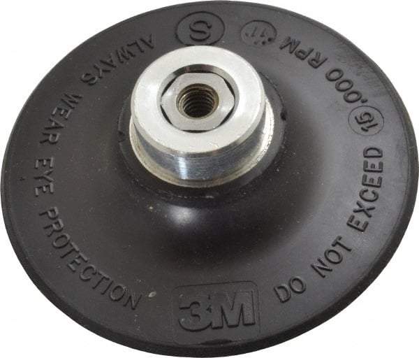 3M - 3" Diam Quick-Change Type R Disc Backing Pad - Soft Density, 15,000 RPM, Roloc TR Compatible - Caliber Tooling