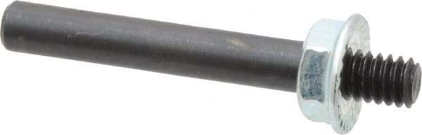 Made in USA - 1/4" Max Diam, Abrasive Disc Mandrel - 1/4-20, 2" Long - Caliber Tooling