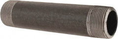 Made in USA - Schedule 80, 1-1/4" Diam x 7" Long Black Pipe Nipple - Threaded - Caliber Tooling