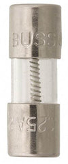 Cooper Bussmann - 250 VAC, 32 VDC, 2.25 Amp, Time Delay Miniature Glass Fuse - 15mm OAL, 10 at 125 V kA Rating, 5mm Diam - Caliber Tooling