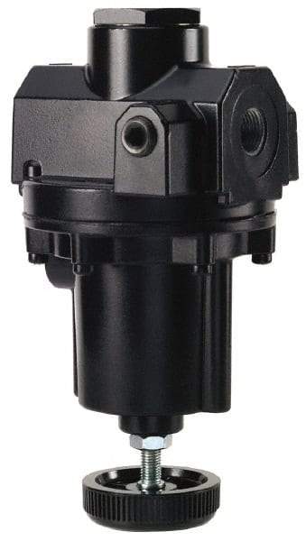 ARO/Ingersoll-Rand - 1/2 NPT Port, 200 CFM, Zinc Diaphragm Operated Regulator - 0 to 30 psi Range, 400 Max psi Supply Pressure, 1/4" Gauge Port Thread, 3.62" Wide x 7.2" High - Caliber Tooling