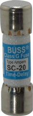 Cooper Bussmann - 170 VDC, 600 VAC, 20 Amp, Time Delay Size Rejecting/NonRejecting Fuse - Fuse Holder Mount, 1-13/32" OAL, 10 at DC, 100 at AC (RMS) kA Rating, 13/32" Diam - Caliber Tooling