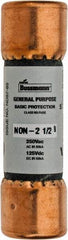 Cooper Bussmann - 125 VDC, 250 VAC, 2.5 Amp, Fast-Acting General Purpose Fuse - Fuse Holder Mount, 50.8mm OAL, 50 at AC/DC kA Rating, 9/16" Diam - Caliber Tooling