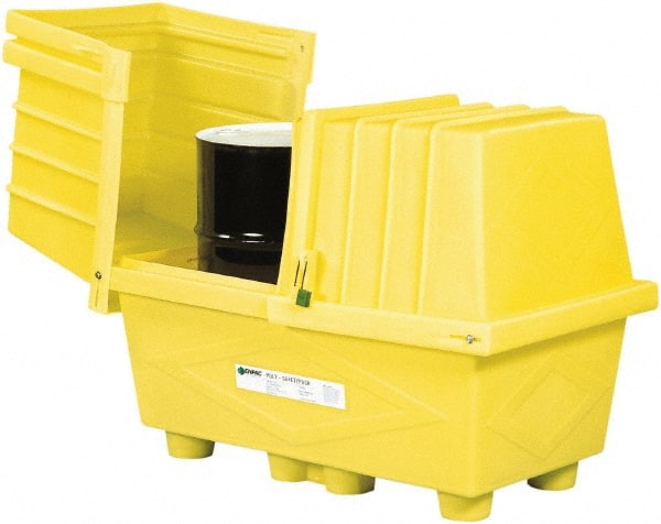 Enpac - Drum Storage Units & Lockers Type: Drum Storage Locker w/Drain Number of Drums: 2 - Caliber Tooling