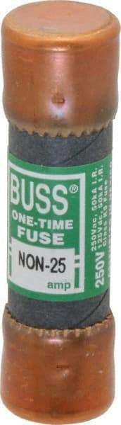 Cooper Bussmann - 125 VDC, 250 VAC, 25 Amp, Fast-Acting General Purpose Fuse - Fuse Holder Mount, 50.8mm OAL, 50 at AC/DC kA Rating, 9/16" Diam - Caliber Tooling