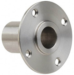 Gibraltar - 3/8" Pin Diam, #6-32 Mounting Hole, Round Flange, Stainless Steel Quick Release Pin Receptacle - 1" Between Mount Hole Center, 0.913" Depth, 9/16" Diam, Grade 303 - Caliber Tooling