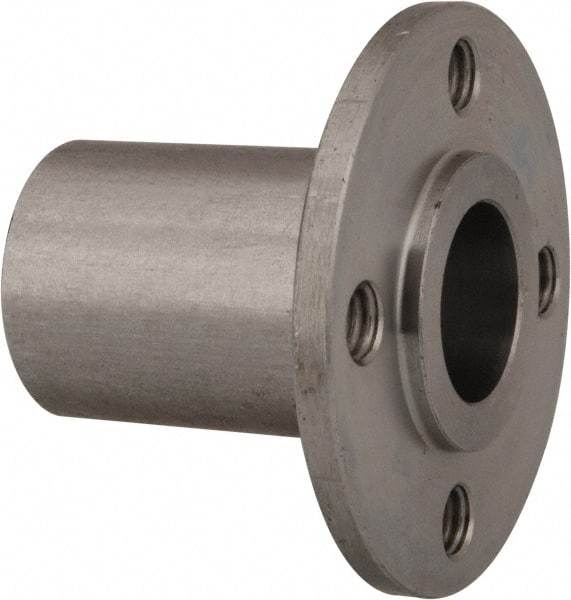 Gibraltar - 1/2" Pin Diam, #10-32 Mounting Hole, Round Flange, Stainless Steel Quick Release Pin Receptacle - 1-1/8" Between Mount Hole Center, 1.195" Depth, 3/4" Diam, Grade 303 - Caliber Tooling