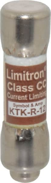 Cooper Bussmann - 600 VAC, 12 Amp, Fast-Acting General Purpose Fuse - Fuse Holder Mount, 1-1/2" OAL, 200 at AC (RMS) kA Rating, 13/32" Diam - Caliber Tooling