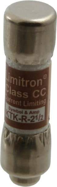 Cooper Bussmann - 600 VAC, 2.5 Amp, Fast-Acting General Purpose Fuse - Fuse Holder Mount, 1-1/2" OAL, 200 at AC (RMS) kA Rating, 13/32" Diam - Caliber Tooling