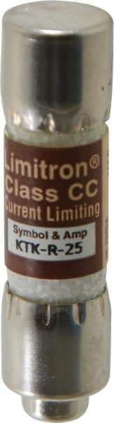 Cooper Bussmann - 600 VAC, 25 Amp, Fast-Acting General Purpose Fuse - Fuse Holder Mount, 1-1/2" OAL, 200 at AC (RMS) kA Rating, 13/32" Diam - Caliber Tooling