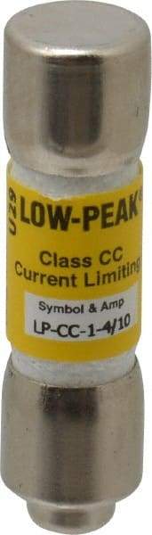 Cooper Bussmann - 300 VDC, 600 VAC, 1.4 Amp, Time Delay General Purpose Fuse - Fuse Holder Mount, 1-1/2" OAL, 20 at DC, 200 at AC (RMS) kA Rating, 13/32" Diam - Caliber Tooling