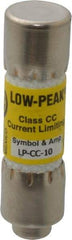 Cooper Bussmann - 150 VDC, 600 VAC, 10 Amp, Time Delay General Purpose Fuse - Fuse Holder Mount, 1-1/2" OAL, 20 at DC, 200 at AC (RMS) kA Rating, 13/32" Diam - Caliber Tooling