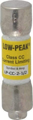 Cooper Bussmann - 300 VDC, 600 VAC, 2.5 Amp, Time Delay General Purpose Fuse - Fuse Holder Mount, 1-1/2" OAL, 20 at DC, 200 at AC (RMS) kA Rating, 13/32" Diam - Caliber Tooling