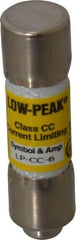 Cooper Bussmann - 150 VDC, 600 VAC, 6 Amp, Time Delay General Purpose Fuse - Fuse Holder Mount, 1-1/2" OAL, 20 at DC, 200 at AC (RMS) kA Rating, 13/32" Diam - Caliber Tooling