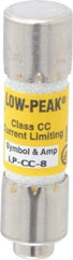 Cooper Bussmann - 150 VDC, 600 VAC, 8 Amp, Time Delay General Purpose Fuse - Fuse Holder Mount, 1-1/2" OAL, 20 at DC, 200 at AC (RMS) kA Rating, 13/32" Diam - Caliber Tooling