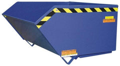 Vestil - 6,000 Lb Load Capacity, 1 Cu Yd, Steel Self-Dumping Hopper - 48-11/16" Wide x 51-1/4" Long x 28-1/4" High, Blue - Caliber Tooling