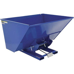 Vestil - 6,000 Lb Load Capacity, 3 Cu Yd, Steel Self-Dumping Hopper - 81-7/16" Wide x 66-13/16" Long x 50-5/8" High, Blue - Caliber Tooling