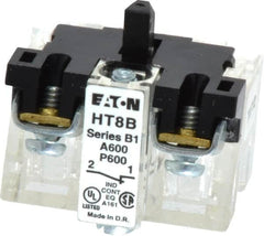 Eaton Cutler-Hammer - NC, 1 to 500 mA, Electrical Switch Contact Block - 5 to 28 Volt, 30-1/2mm Hole, For Use with Indicating Lights, Pushbuttons - Caliber Tooling