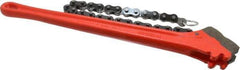 Ridgid - 2-1/2" Max Pipe Capacity, 20-1/4" Long, Chain Wrench - 5" Actual OD, 18" Handle Length - Caliber Tooling