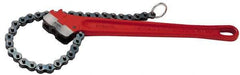 Ridgid - 4-1/2" Max Pipe Capacity, 29" Long, Chain Wrench - 7-1/2" Actual OD, 36" Handle Length - Caliber Tooling