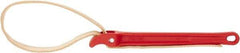 Ridgid - 2" Max Pipe Capacity, 30" Long, Strap Wrench - 5-1/2" Actual OD, 11-3/4" Handle Length - Caliber Tooling