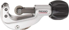 Ridgid - 1/8" to 1-1/8" Pipe Capacity, Enclosed Feed Tubing Cutter - Cuts Copper, Aluminum, Brass, 6" OAL - Caliber Tooling