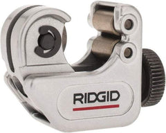 Ridgid - 1/8" to 5/8" Pipe Capacity, Mini Tube Cutter - Cuts Copper, Aluminum, Brass, Plastic - Caliber Tooling