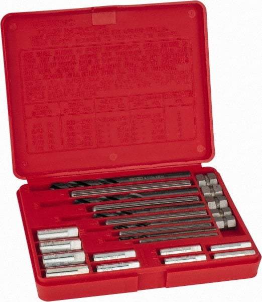 Ridgid - 20 Piece Screw Extractor & Drill Set - Plastic Set Box - Caliber Tooling