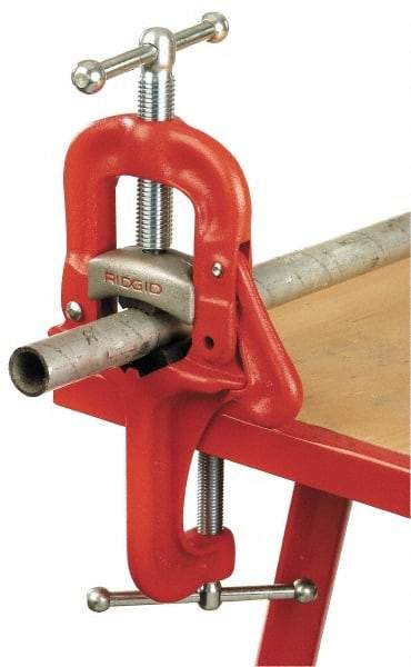 Ridgid - 1/8" to 6" Pipe Capacity, Bench Yoke Vise - Caliber Tooling