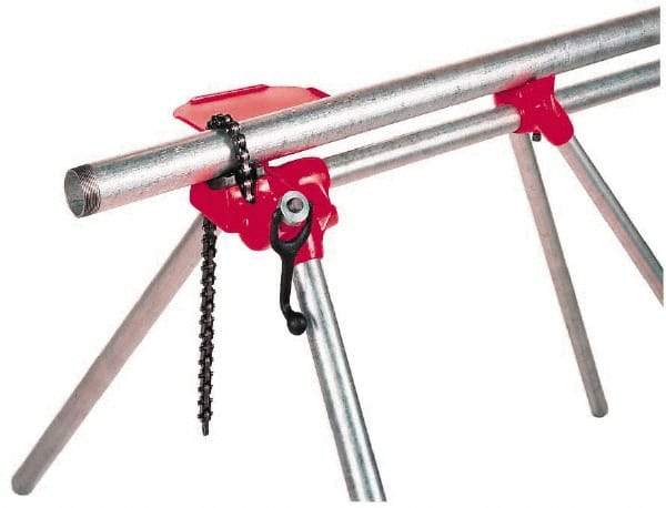 Ridgid - 1/8" to 5" Pipe Capacity, Top Screw Stand Chain Vise - Caliber Tooling