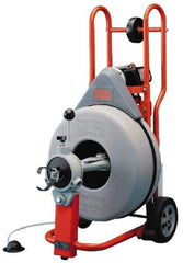 Ridgid - Electric Battery Drain Cleaning Machine - For 3" to 8" Pipe, 100' Cable, 200 Max RPM - Caliber Tooling