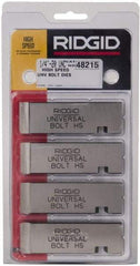 Ridgid - 1/4-20 UNC Thread, 0° Hook Angle, Right Hand High Speed Steel Chaser - Ridgid 504A, 711, 811A, 815A, 816, 817, 911 Compatibility - Exact Industrial Supply